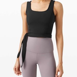 NWT lululemon Get Centered Crop Tank Black Size 8